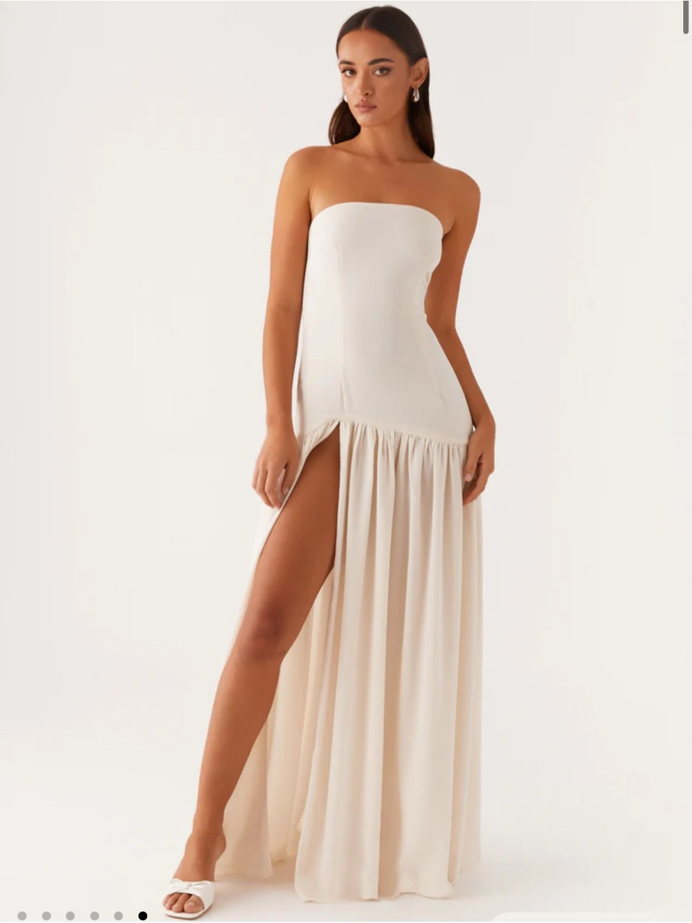 Eden Strapless Maxi Dress - Ivory - Picture 5 of 8